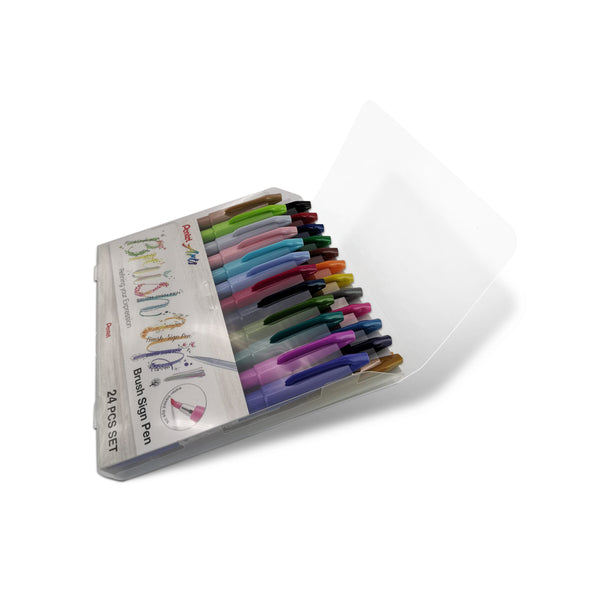 이미지를 갤러리 뷰어에 로드 , Pentel Touch Brush Sign Pen 24 Pieces Set, Pentel, Brush Pen, pentel-brush-signpen-set-of-24s, Multicolour, Cityluxe
