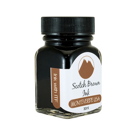 Monteverde 30ml Ink Bottle Scotch Brown, Monteverde, Ink Bottle, monteverde-30ml-ink-bottle-scotch-brown, Brown, G309, Ink &amp; Refill, Ink bottle, Monteverde, Monteverde Ink Bottle, Monteverde Refill, Pen Lovers, Cityluxe