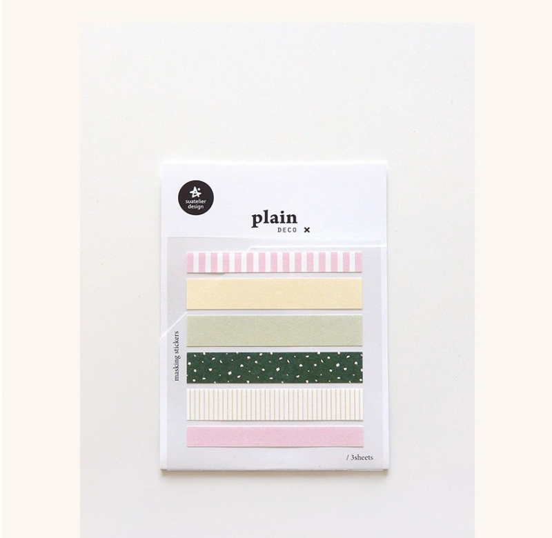 Suatelier Plain.69 Sticker — Suatelier decorative sticker — for journaling, planners and scrapbooking, at Cityluxe Singapore