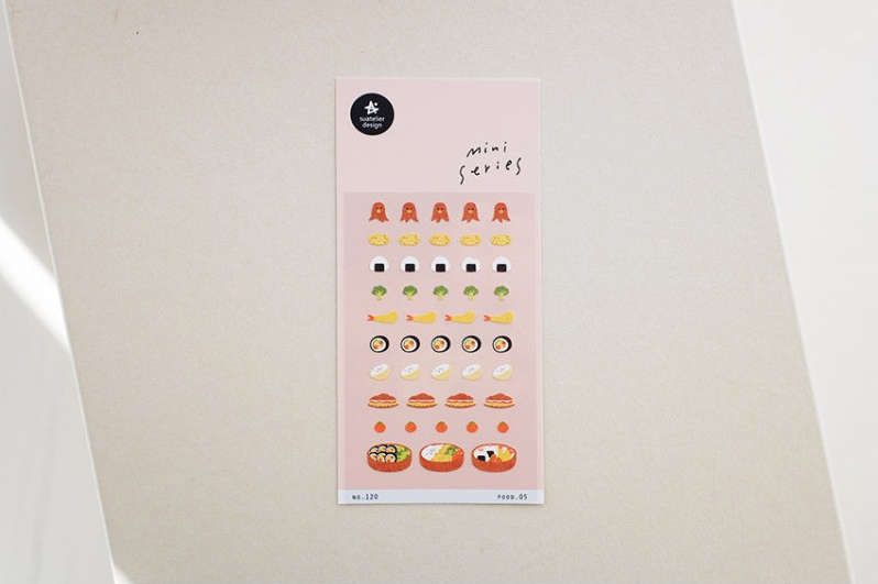 Suatelier Sticker Mini Series in Food.05 Bento — Suatelier decorative sticker — for journaling, planners and scrapbooking, at Cityluxe Singapore