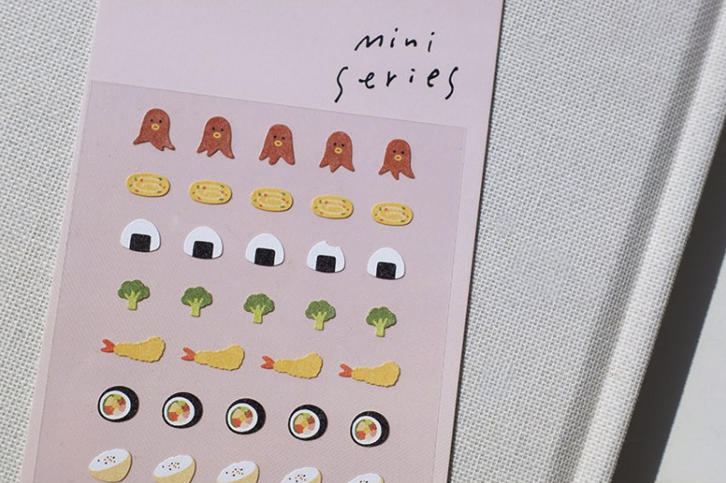 Suatelier Sticker Mini Series in Food.05 Bento — Suatelier decorative sticker — for journaling, planners and scrapbooking, at Cityluxe Singapore