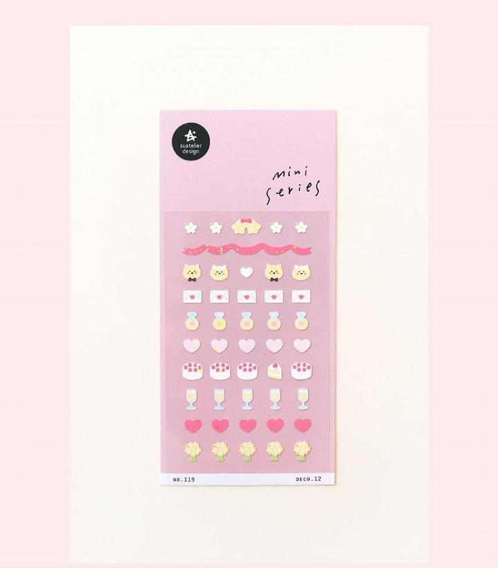 Suatelier Sticker Mini Series in Deco.12 Wedding — Suatelier decorative sticker — for journaling, planners and scrapbooking, at Cityluxe Singapore