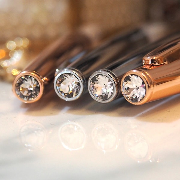 Helen Kelly Sparkle Pen Silver — angle view