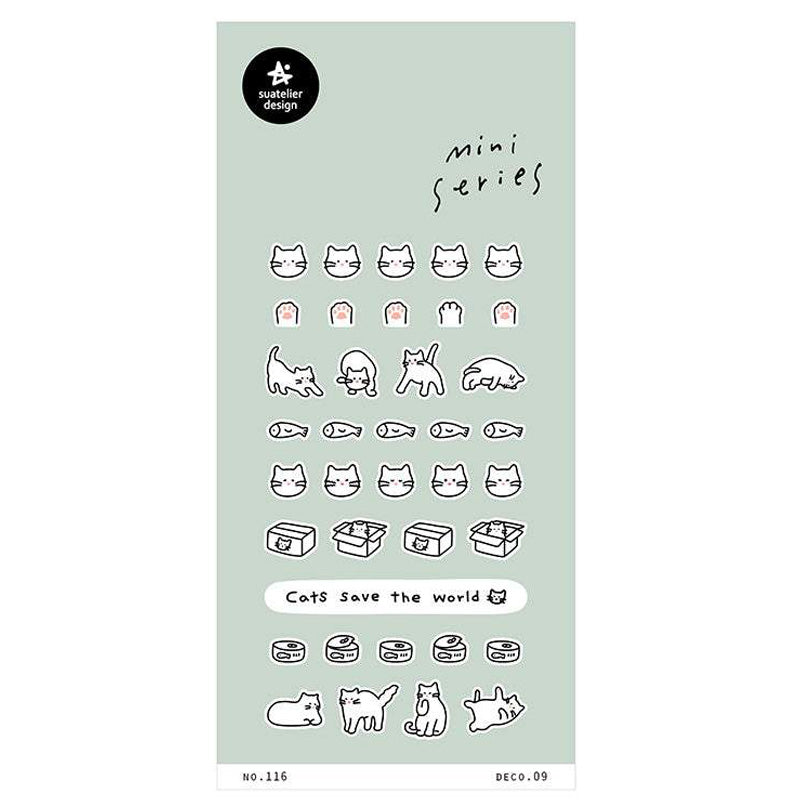Suatelier Sticker Deco .09 (Cat), Suatelier, Sticker, suatelier-sticker-deco-09-cat, For Crafters, New August, Stickers, Cityluxe