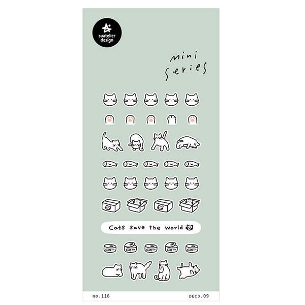 Suatelier Sticker Mini Series - Deco .09 (Cat) — front view