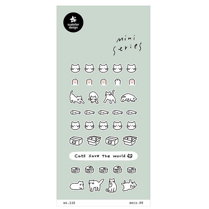 Suatelier Sticker Deco .09 (Cat), Suatelier, Sticker, suatelier-sticker-deco-09-cat, For Crafters, New August, Stickers, Cityluxe