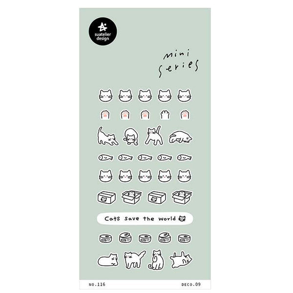 Load image into Gallery viewer, Suatelier Sticker Deco .09 (Cat), Suatelier, Sticker, suatelier-sticker-deco-09-cat, For Crafters, New August, Stickers, Cityluxe

