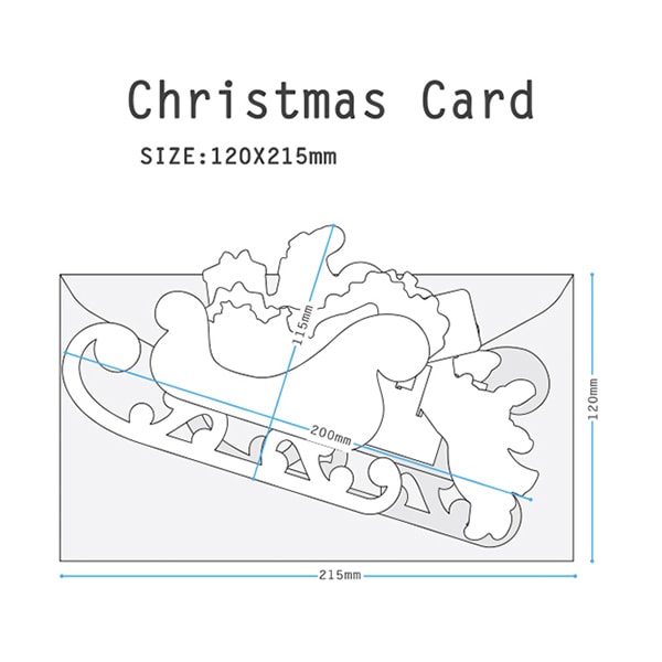 D'Won Card Santa On Sleigh, D'Won, Greeting Cards, dwon-card-santa-on-sleigh, , Cityluxe