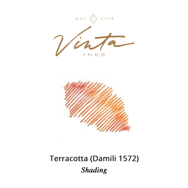 Vinta Inks 30ml Ink Bottle Terracotta (Damili 1572), Vinta Inks, Ink Bottle, vinta-inks-30ml-ink-bottle-terracotta-damili-1572, Inktober22, Orange, shading, Cityluxe