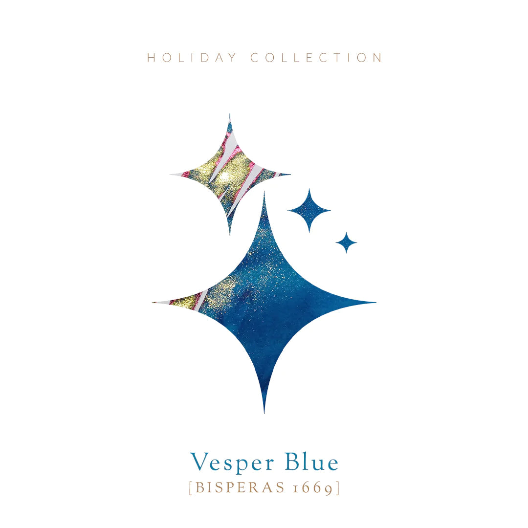 Vinta Inks 30ml Ink Bottle Vesper Blue (Bisperas 1669), Vinta Inks, Ink Bottle, vinta-inks-30ml-ink-bottle-vesper-blue-bisperas-1669, Blue, Blue Ink, Christmas, Ink Bottle, Vinta, Vinta Inks, Cityluxe