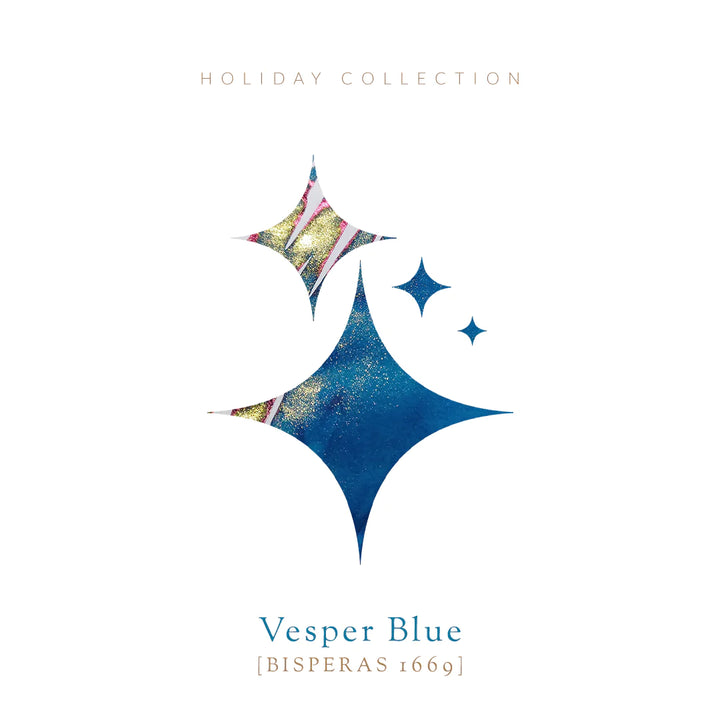 Vinta Inks 30ml Ink Bottle Vesper Blue (Bisperas 1669), Vinta Inks, Ink Bottle, vinta-inks-30ml-ink-bottle-vesper-blue-bisperas-1669, Blue, Blue Ink, Christmas, Ink Bottle, Vinta, Vinta Inks, Cityluxe