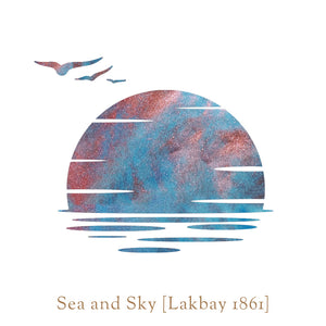 Vinta Inks 30ml Ink Bottle Sea and Sky (Lakbay 1861), Vinta Inks, Ink Bottle, vinta-inks-30ml-ink-bottle-sea-and-sky-lakbay-1861, Blue, Fairytale, Inktober22, Red, shimmering, Cityluxe