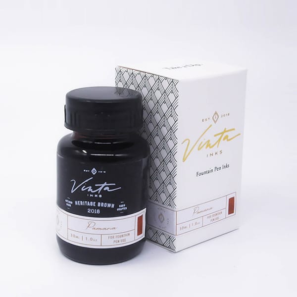 Vinta Inks 30ml Ink Bottle Heritage Brown (Pamana 2018) — bottle at angle