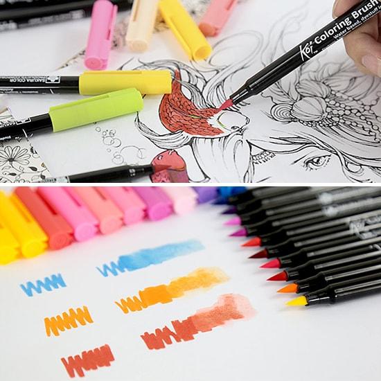 Load image into Gallery viewer, Sakura KOI Colouring Brush Pen Set of 12, Sakura, Brush Pen, sakura-koi-colouring-brush-pen-set-of-12, Multicolour, Sakura Pen, Cityluxe
