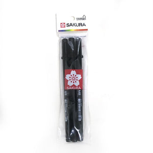 Sakura Pigma Brush Pen Black Set of 3, Sakura, Brush Pen, sakura-pigma-brush-pen-black-set-of-3, Black, Sakura Pen, Cityluxe