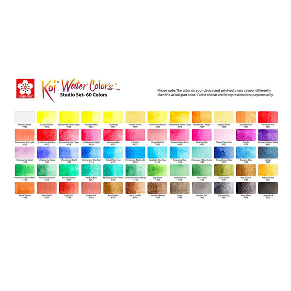 Load image into Gallery viewer, Sakura Koi Water Colors, Studio Set, 60-color set with Water Brush, Sakura, Painting Supplies, sakura-koi-water-colors-studio-set-60-color-set-with-water-brush, Multicolour, Sakura Pen, Cityluxe
