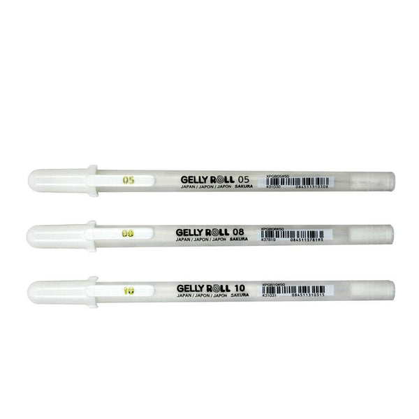 Load image into Gallery viewer, Sakura Gelly Roll White Pens Set of 3, Sakura, Gel Pen, sakura-gelly-roll-white-pens-set-of-3, Sakura Pen, White, Cityluxe
