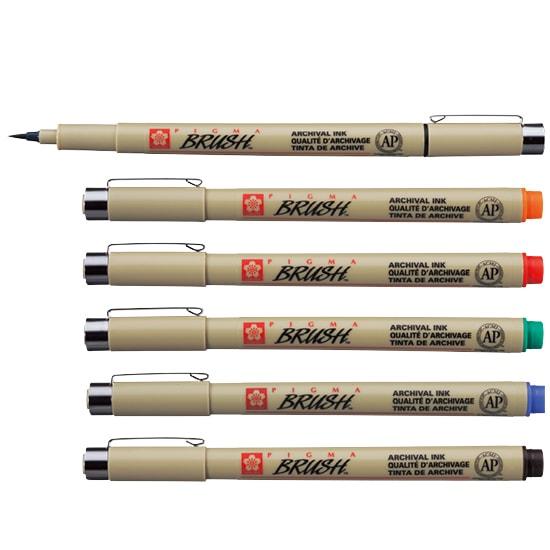 Sakura Pigma Brush Set of 8 — side view