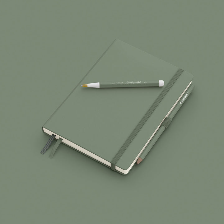 Leuchtturm1917 Hardcover A5 Medium Notebook Olive - Ruled, Leuchtturm1917, Notebook, leuchtturm1917-hardcover-a5-medium-notebook-olive-ruled, Green, Ruled, Smooth Colours, Cityluxe