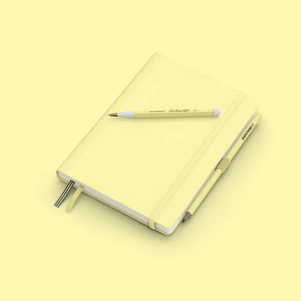Load image into Gallery viewer, Leuchtturm1917 Hardcover A5 Medium Notebook Vanilla - Dotted, Leuchtturm1917, Notebook, leuchtturm1917-hardcover-a5-medium-notebook-vanilla-dotted, Dotted, Smooth Colours, Yellow, Cityluxe
