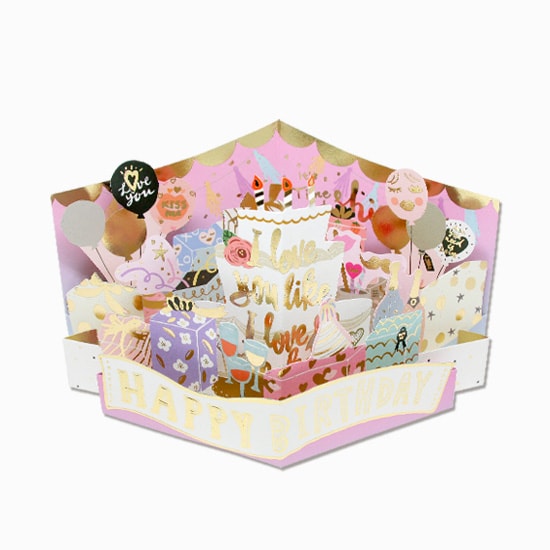 Load image into Gallery viewer, D&#39;Won 3D Pop Up Card Happy Birthday I Love You Like I Love Cake, D&#39;Won, Greeting Cards, dwon-3d-pop-up-card-happy-birthday-i-love-you-like-i-love-cake, , Cityluxe
