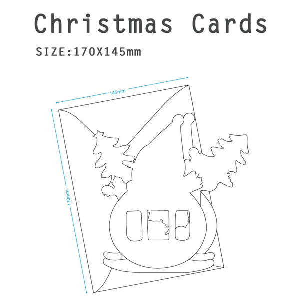 Load image into Gallery viewer, D&#39;Won 3D Pop Up Card Card Snowmen On Ski, D&#39;Won, Card, dwon-3d-pop-up-card-card-snowmen-on-ski, , Cityluxe
