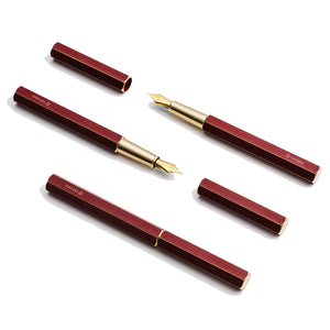 Ystudio Classic Revolve Fountain Pen Red, Ystudio, Fountain Pen, ystudio-classic-revolve-fountain-pen-red, can be engraved, Red, Cityluxe