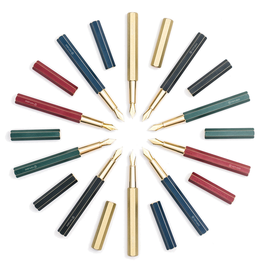 Ystudio Classic Revolve Fountain Pen Green, Ystudio, Fountain Pen, ystudio-classic-revolve-fountain-pen-green, can be engraved, Green, Cityluxe
