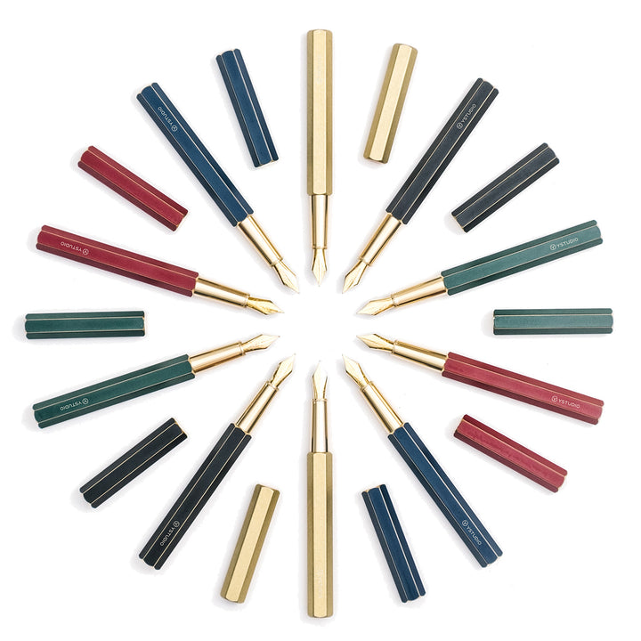 Ystudio Classic Revolve Fountain Pen Green, Ystudio, Fountain Pen, ystudio-classic-revolve-fountain-pen-green, can be engraved, Green, Cityluxe