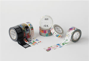 MT x SDL Washi Tape Grattis, MT Tape, Washi Tape, mt-x-sdl-grattis-washi-tape, dc, For Crafters, Monochrome, MTEX, Qty, washi tape, Cityluxe