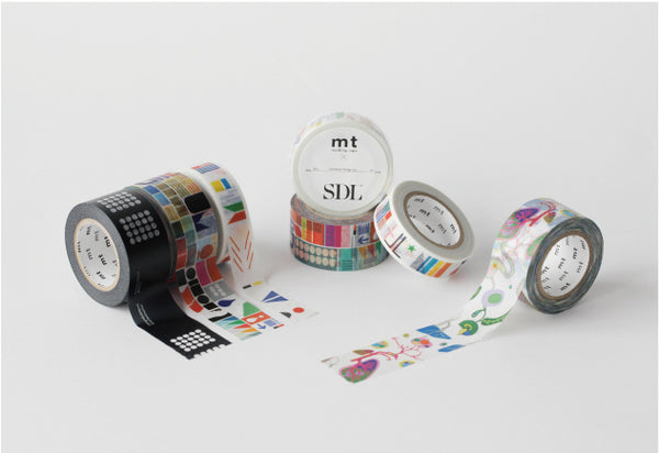 Load image into Gallery viewer, MT x SDL Washi Tape Grattis, MT Tape, Washi Tape, mt-x-sdl-grattis-washi-tape, dc, For Crafters, Monochrome, MTEX, Qty, washi tape, Cityluxe
