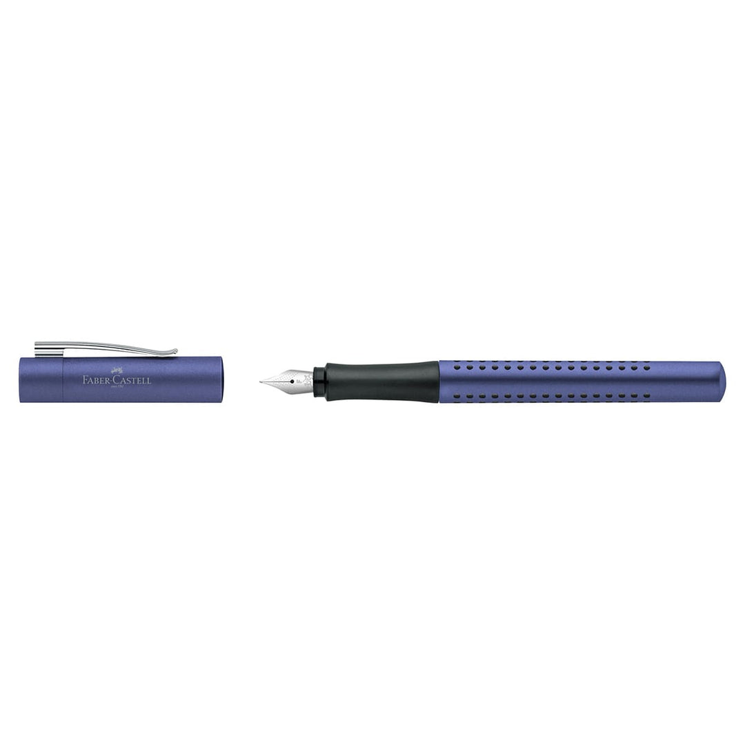 Faber-Castell Grip 2011 Fountain Pen Blue — writing at an angle