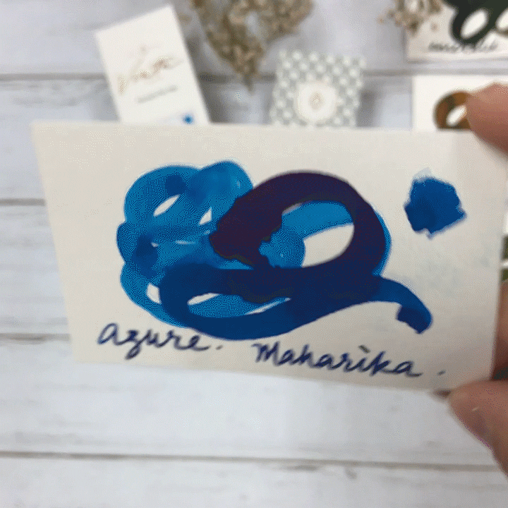 Vinta Inks 30ml Ink Bottle Azure (Maharlika 7107), Vinta Inks, Ink Bottle, vinta-inks-30ml-ink-bottle-azure-maharlika-7107, Blue, Grey, Inktober22, sheening, Cityluxe