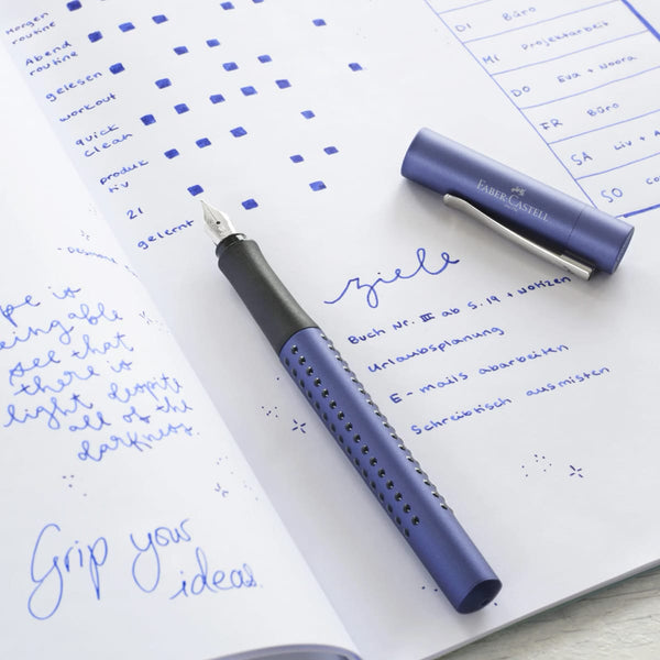 Load image into Gallery viewer, Faber-Castell Grip 2011 Fountain Pen Blue, Faber-Castell, Fountain Pen, faber-castell-grip-2011-fountain-pen-blue, Blue, can be engraved, Fine Writing, Cityluxe
