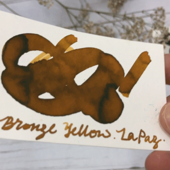 Vinta Inks 30ml Ink Bottle Bronze Yellow (La Paz 1985), Vinta Inks, Ink Bottle, vinta-inks-30ml-ink-bottle-bronze-yellow-la-paz-1985, Brown, Inktober22, Cityluxe