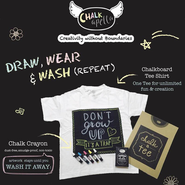 Load image into Gallery viewer, Chalkapella Chalk-A-Tee (Kids) S, Chalkapella, T-Shirt, chalkapella-chalk-a-tee-kids-s, , Cityluxe
