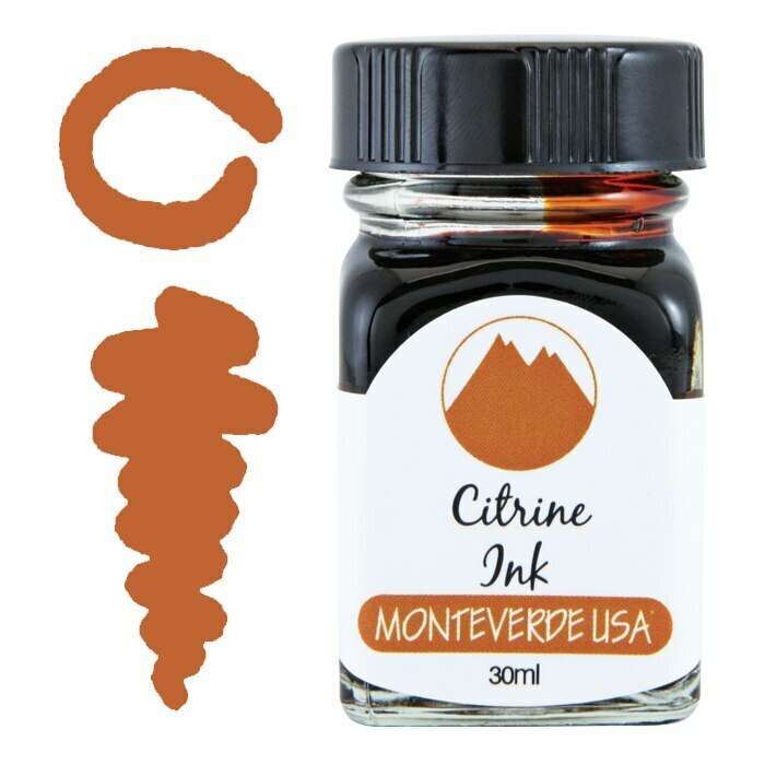 Monteverde 30ml Ink Bottle Citrine, Monteverde, Ink Bottle, monteverde-30ml-ink-bottle-citrine, Brown, Cityluxe