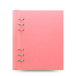 Filofax A5 Clipbook Classic Pastel Rose, FILOFAX, Notebook, filofax-a5-clipbook-classic-pink, Pink, Red, Ruled, Cityluxe