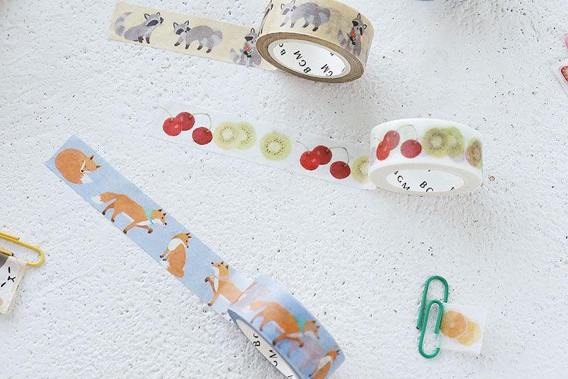 BGM Fox Masking Tape — with packaging