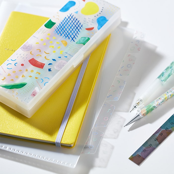 Hitotoki Soda Transparent Masking Tape Aurora — applied on surface