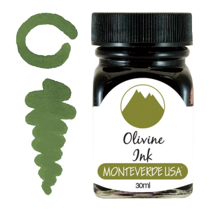Monteverde 30ml Ink Bottle Olivine, Monteverde, Ink Bottle, monteverde-30ml-ink-bottle-olivine, G309, Green, Ink &amp; Refill, Ink bottle, Monteverde, Monteverde Ink Bottle, Monteverde Refill, Pen Lovers, Cityluxe
