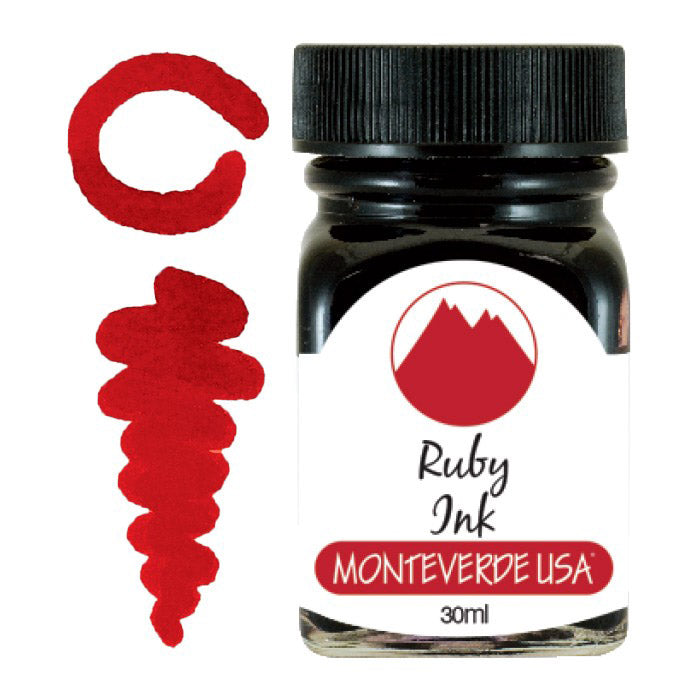 Monteverde 30ml Ink Bottle Ruby, Monteverde, Ink Bottle, monteverde-30ml-ink-bottle-ruby, G309, Ink & Refill, Ink bottle, Monteverde, Monteverde Ink Bottle, Monteverde Refill, Pen Lovers, Red, Cityluxe