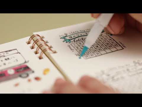 Midori Paintable Stamp Pre-inked Calendar
