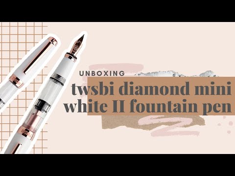 비디오를 갤러리 뷰어 로즈 골드 트림 II 만년필이 포함된 TWSBI 다이아몬드 미니에 로드 및 재생
