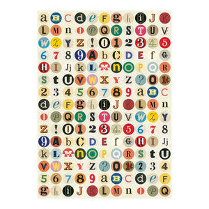 Cavallini Wrapping Paper Vintage Alphabet, Cavallini, Wrapping Paper, cavallini-wrapping-paper-vintage-alphabet, , Cityluxe