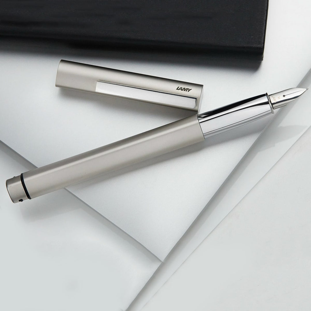 Lamy Ideos Pd Fountain Pen Palladium, Lamy, Fountain Pen, lamy-ideos-pd-fountain-pen-palladium, can be engraved, Grey, Cityluxe