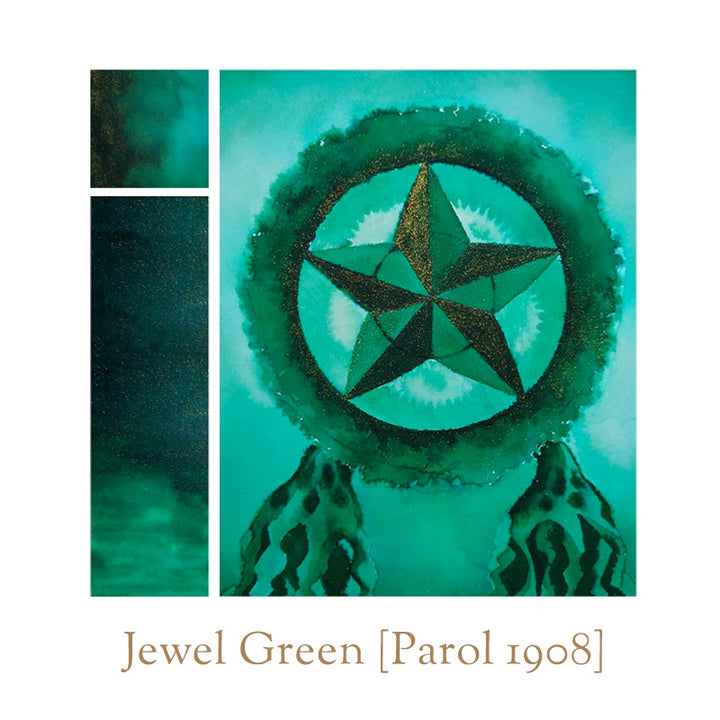 Vinta Inks Holiday Collection 30ml Bottled Ink - Jewel Green (Parol 1908) — size reference