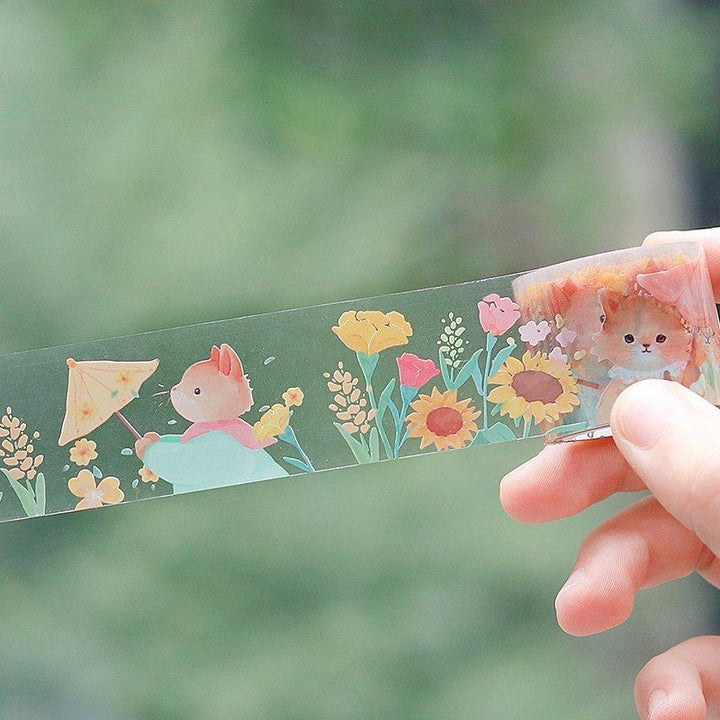 BGM Sunflower Cat Clear Tape, BGM, Clear Tape, bgm-sunflower-cat-clear-tape, BGM, Cat, Clear Tapes, Sunflower, Cityluxe