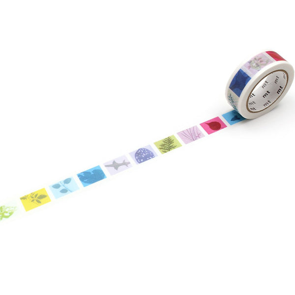 Load image into Gallery viewer, MT x Island Universe Washi Tape Flags Leaf L
