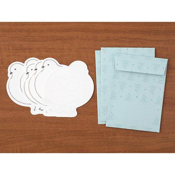 Midori Letter Set Die-Cut Animal in Grouse Pattern — Midori letter set — premium stationery and lifestyle, at Cityluxe Singapore